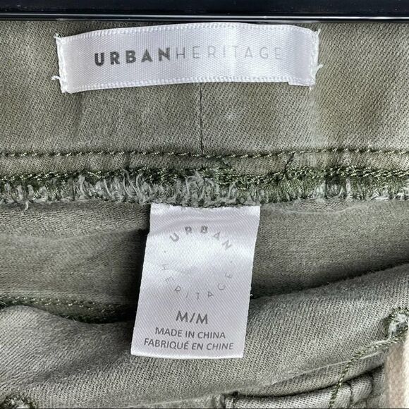 Urban Heritage Solid Green Distressed Skinny Jeggings Spandex Cotton Blend M - Picture 6 of 14